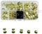 CANGCANG 100 Set Chicago Screws,M5*4/6/8/10/12mm Rivets for Leather, Book Binding Rivets,Rivet Chicago Binding Screws,Brass Screws,Metal Rivet Replacement Repair for Bags DIY Handbag (Gold)