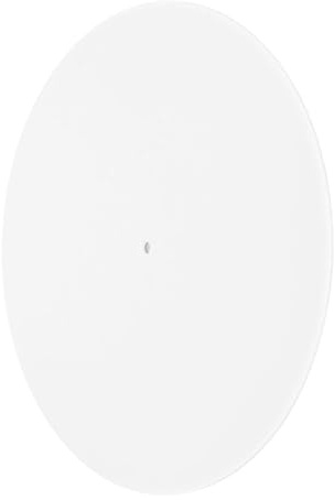 Record Platter Slipmat, Turntable Mat Tight Defined Bass Replacement Modern Acrylic for 12 Inch Record Player (Bright White)