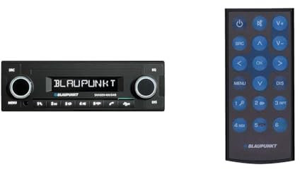 Blaupunkt Skagen 400 DAB, 1-DIN Radio, Kurze Einbautiefe, DAB, Bluetooth & IR-Remote Control Scheckkartenfernbedienung