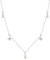 Epinki 925 Halskette, Tropfen Stern mit Zirkonia Anhänger Halskette 925 Sterling Silber, Zirkonia Damen Kette Anhänger, Silber, 45CM