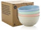 MEETOZ Plastic Bowls 4PCS, 24 OZ Unbreakable Pasta Bowls, Lightweight & Durable, Dishwasher & Microwave Safe for Breakfast, Salad, Pasta, Soup, Noodles, Snack