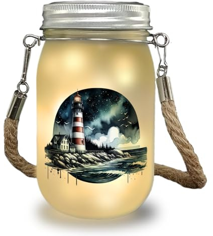 speecheese Leuchtturm Solarlicht Maritim Meer See Schifffahrt - Langlebiges Marine Solarlicht ideal für Fischer Fans lässiges Ambiente