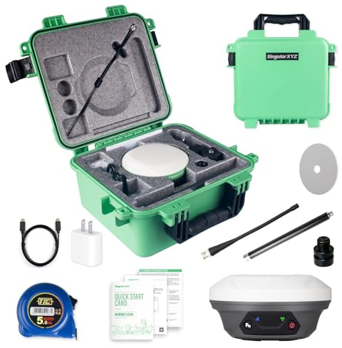 SingularXYZ E1 GNSS GPS RTK estación Base Equipo de topografía terrestre estación Total Receptor GNSS Alta precisión inspección estática, coodinates Collection, topografía de Puntos