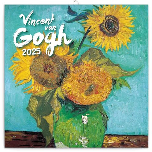 NOTIQUE Wandkalender Vincent van Gogh 2025 Kalender, Broschürenkalender mit Monatskalendarium, Broschurkalender Artkalender 30 x 30 cm (30x60 Geöffnet)