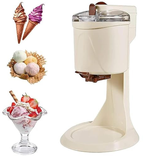 Lakenbroade Softeismaschine, 1L Home DIY Kitchen Automatic Mini Fruit Softeismaschine für Zuhause, Softeis,220V