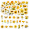 Sunflower Stickers, 46PCS Self Adhesive Aesthetic Sunflowers, Mini Size Flower Stickers for Scrapbook, Journal, Phone Case, Laptop, Card Making