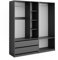 Vicco Kleiderschrank Elmo, Flügeltürenschrank, Anthrazit, 100 x 200 cm 2er Set