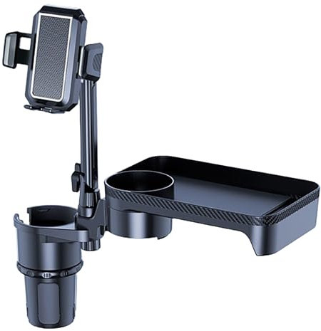 DCYBDL Porte Gobelet Voiture pour Renault Talisman Thalia Trafic Twingo Zoe, 4 en 1 Réglable Porte-Gobelet de Voiture avec Plateau et Support de Téléphone Portable Porte Gobelet,S