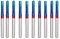 10 stücke Maisschaftfräser 0,5-3,175mm PCB Fräser Nano Blau Beschichtetes Hartmetall Schaftfräser 3,175mm Schaft PCB Maschine Gravur Bit(10pcs 0.6-1.5)