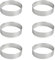 CENRONG Anillo para Tartas de Acero Inoxidable,6 Piezas Anillo de Mousse de Pastel Perforado Anillos Redondos para Tartas con Agujero Herramientas de Cocción de Torta