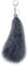 Xsclpomddy Fuchsschwanz Schlüsselanhänger Mini Pom Pom Schlüsselanhänger Glitzer Kristallstrass Taschen Rucksäcke Zubehör Charm Auto Schlüsselring,dark gray
