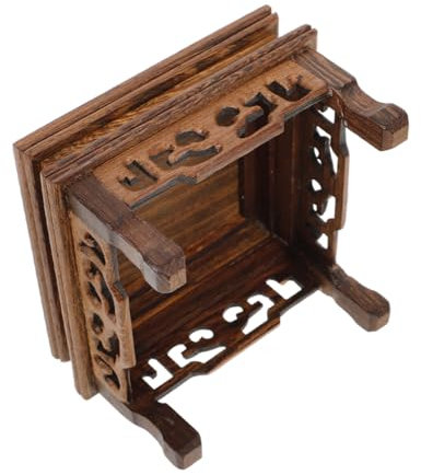 Zerodeko Orientalischer Vasenständer Aus Massivholz Rechteckiger Blumentopfständer für Die Innendekoration Bonsai-aufsteller Buddha-statue-sockel Holzhocker für Pflanzen