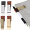 Lnngub 4 Stück Stiftschlaufen Halter, Edelstahl Notizbuch Stifthalter mit Leder Stiftschlaufen Retro Notebook Stifthalter Pen Loop mit Clips für Notizbücher Notizblöcke Klemmbretter Kalender-4 Farben