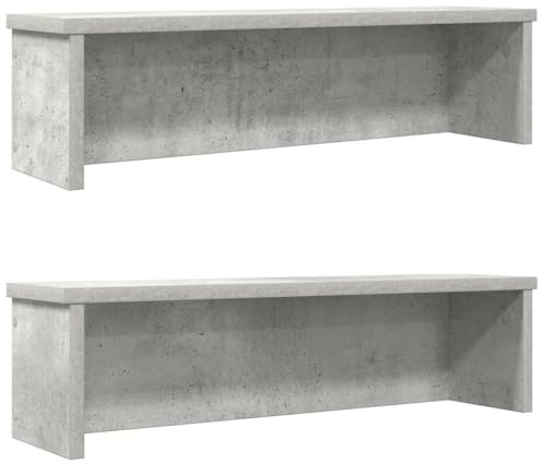 vidaXL Küchenregale Stapelbar 2 STK. Betongrau 50x15x16 cm