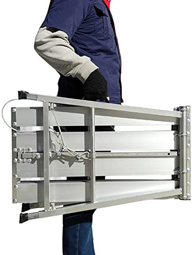 HFFKOS Aluminium Scaffolding Ladder Work Platform with Adjustable Folding Bench Multifunctional Step Ladder for Drywall 300kg Load Capacity 40cm x 180cm