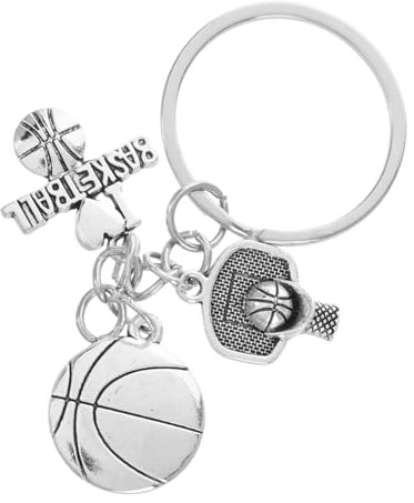 MOBUTOFU Porte-clés Suspendus Créatifs En Alliage De Zinc, Porte-clés En Métal Basket-ball, Accessoire Décoratif Pour Paquet, Présent Unisexe Pour Fans De Sport,