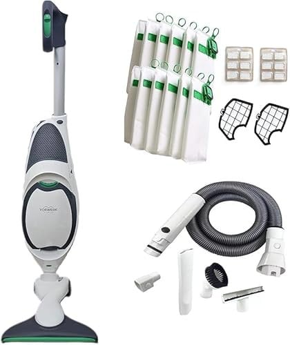 PIESSEONLINE - Folletto VK150 Aspirapolvere -ASSEMBLATO- CON PARTI COMPATIBILI + HD50 | Motore 60.000 giri/min | +5 Anni Sacchetti Compatibili, Filtri, Profumi e Tubi | Super Leggero e Potente