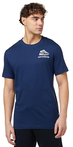 New Balance - New Balance Herrenkleidung T-shirt MT53962NNY LEFT CHEST SHOE SKETCH T-S Marineblau - MT53962NNY - M