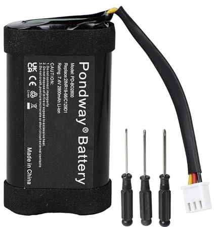 PONDWAY 2800mAh 7.4V 2INR19-66 Ersatzakku kompatibel mit Bang & Olufsen BeoPlay P6 A1 1140026 C129D1 C129D3 Lautsprecher MP3-Player Spieluhr Lithium-Ionen Batterie Zellen mit Reparaturwerkzeugen