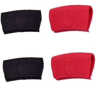 4 pezzi maniglia presine casseruola, rimovibile calda cocotte Cook manico polso di assistenza in silicone maniglia poele rotante induzione da cucina, per coperchio in ceramica padella