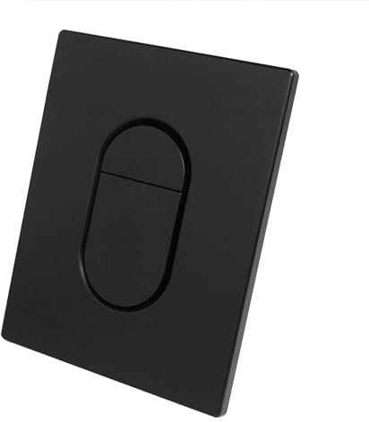 Toilet Actuator Plate Dual Flush Actuator Plate Toilet Flush Button Flushing Plate, Toilet Cistern Replacement Parts, Toilet Flush Button Front Panel for Toilet Tank (Black)