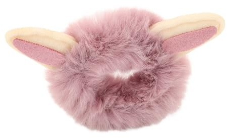 FRCOLOR Flauschiges Haargummi Mit Kunstpelz Für Mädchen Weiches Pferdeschwanzband Mit Bommel Vielseitiges Ballett Haaraccessoire in Hellviolett