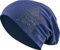 Jersey Baumwolle elastisches Long Slouch Beanie Unisex Herren Damen mit Strass Stern Steinen Mütze Heather in 35 (2) (Dark Blue)