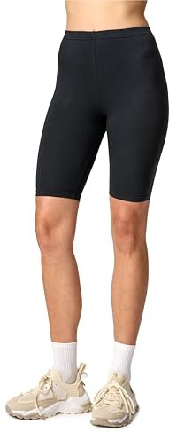 Merry Style Damen Sport Leggings kurz Sportleggings Radlerhose Sporthose aus Viskose MS10-145 (Schwarz, XXL)