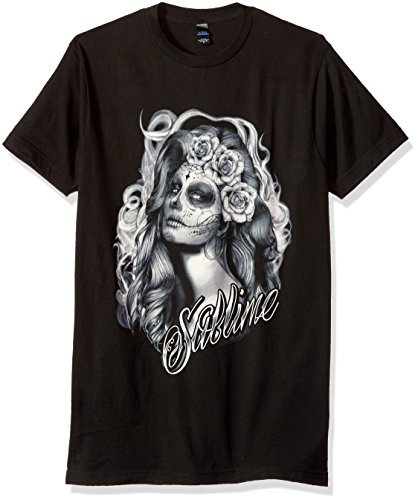 FEA Herren Sublime Sugar Skull Princess Mens Soft T-Shirt, schwarz, X-Groß