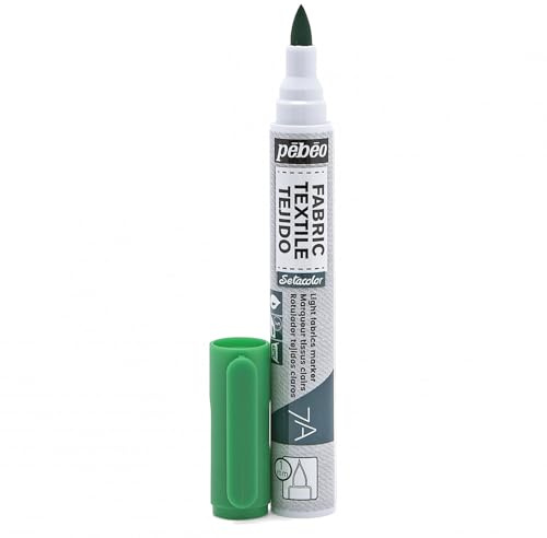 Pébéo 803411 7A Textilmarker, 1 mm, Grün