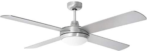 Taurus Fresko 4B Ventilador de techo con luz y mando a distancia, 70 W, 3 velocidades, temporizador 8 horas, 132 cm de diámetro y 4 aspas, Multicolor