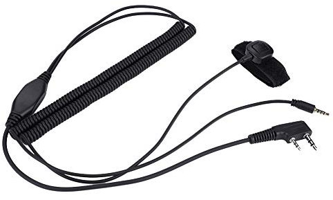 Bewinner Helm Headset Kabel Zwei-Wege-Radio Bluetooth Helm Headset Spezial Verbindungskabel mit PTT (Push to Talk) Taste für UV-5R, für Vimoto V3 V6 V8 usw.