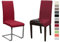 BEAUTEX 2er Set Jersey Stuhlhusse (Farbe wählbar), elastische Uni Stretch-Husse aus Baumwolle Bi-Elastisch (Bordeaux)