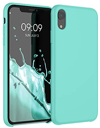 kwmobile Carcasa Compatible con Apple iPhone XR Funda - Case TPU y Silicona antigolpes - Apto Carga inalámbrica - Turquesa