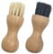 2 Pieces Shoe Polish Applicator Brushes Wooden Handle Strong Bristles Pig Hair Brush for Shoes Care