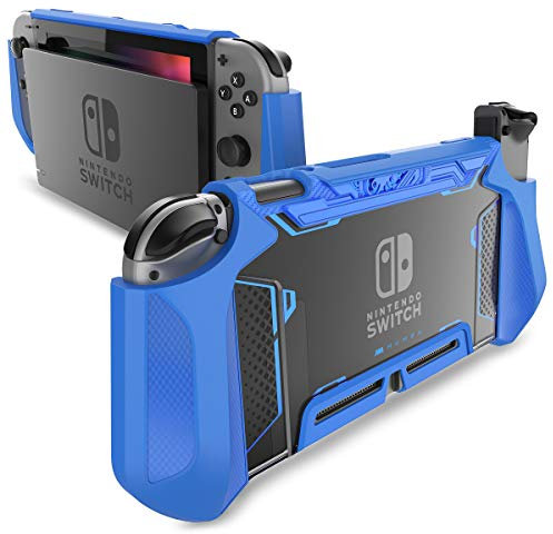 Dockable Case for Nintendo Switch - Mumba [Blade Series] TPU Grip Protective Cover Case Compatible with Nintendo Switch Console and Joy-Con Controller (Navy)