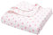 ZOLLNER Baby Wickeldecke, 2-lagig, 100% Baumwolle Musselin, 120x120 cm, Herz