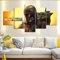 Leinwand-Wandkunstdruck, ungerahmt, 5-teiliges Star Wars The Mandalorian Baby Yoda Wandbild für Zuhause und Wohnzimmerdekoration, Filmposter, Kunstwerk (Größe (Zoll): ungerahmt, Größe 2)
