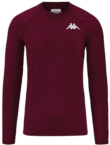 Kappa Herren Sous Maillot Manches Longues Vurbat Shirt, Rouge Grenat, L