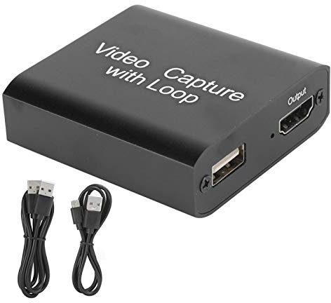HDMI-Aufnahmekarte - High Definition Live USB Extern für Switch-Game-USB zu HDMI mit Loop-Out-Aufnahmekarte