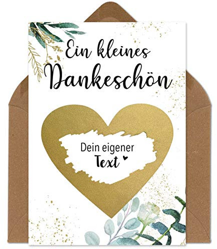 OWLBOOK® Rubbelkarten zum selber beschriften - kleines Dankeschön - Rubbellos für eigenen Text Geschenke zum Geburtstag Weihnachtsgeschenke Geburtstagsgeschenke | Karte mit Rubbelfläche
