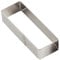 GeKLok Molde rectangular para repostería, herramientas para hornear con sello de prensa de acero inoxidable, cortadores cuadrados para hornear anillos de metal, mini moldes de galletas de