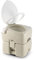 DARTMOOR Camping Toilet, 20 L RV Toilet, Outdoor Flushable Toilet with Diagonal Seating Storage Box & Built-in Handle, Bellows Pump