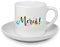 Ocadeau Tasse personnalisée avec une photo – Tasse expresso en céramique blanc imprimé – Tasse à café blanche avec soucoupe et personnalisation photo