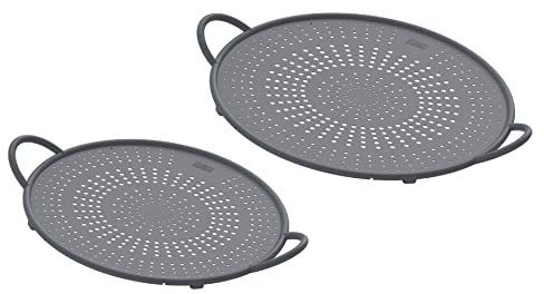 KUHN RIKON Lot de 2 protections anti-éclaboussures en silicone - Gris