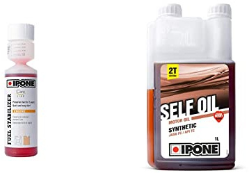 Ipone – Stabilisateur Essence Fuel Stabilizer – 250 ML – Conserve Le Carburant Pendant 2 Ans & Huile Moto 2 Temps Self Oil – Lubrifiant Semi Synthétique - pour Tous Les engins 2 Temps
