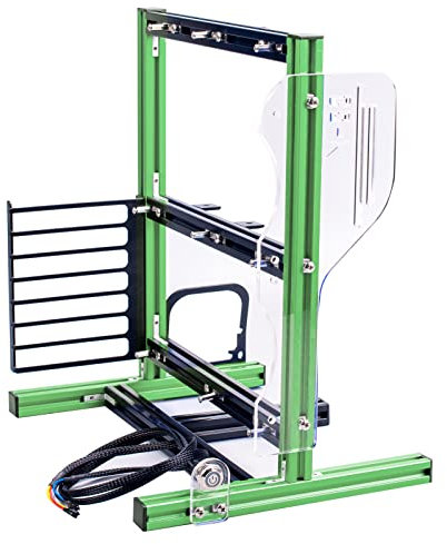 Topiky DIY ATX Open Air Case Bracket, ITX MATX ATX PC Aluminum Alloy Frame Computer Case, DIY Mod Base Stand Support Graphics Card, Computer Open Air Case Bracket(Green)