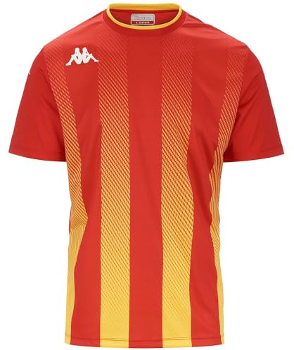 Kappa Herren BUGO T-Shirt, Rot, Gelb, L