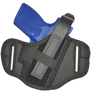 5-56.de AK02 Nylon Gürtel Holster für Smith and Wesson MP M2 / MP Shield / MP9 Compact / MP40 Compact schwarz