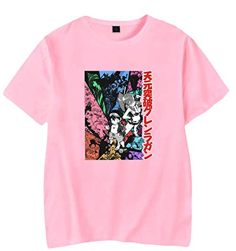 HItoXI Anime Gurren Lagann T Shirt Yoko Cute Print Short Sleeve Mans Cotton Fashion Round Neckline Tops Vest XS-4XL